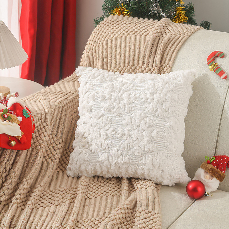 45x45cm Christmas Snowflake Em - مراجعة Embroidery Xmas Decorations وسعره