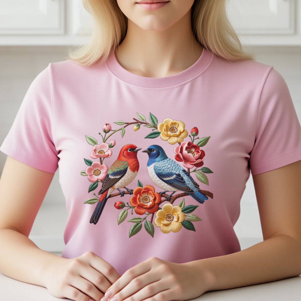 1 Piece of Bird Pattern Clothi - مراجعة Embroidery Pattern وسعره