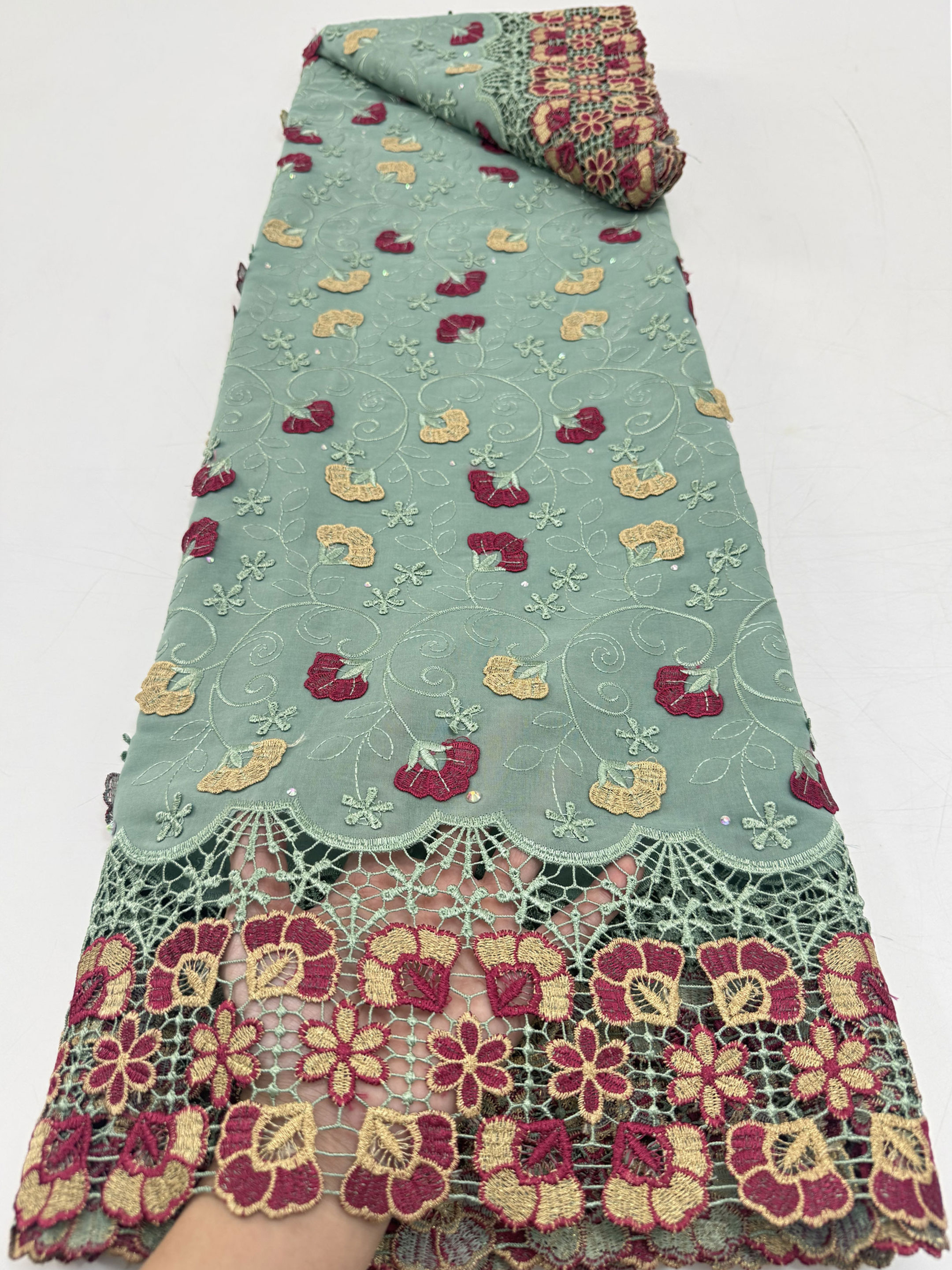 African Swiss Voile Lace In Sw - مراجعة Embroidery Web وسعره