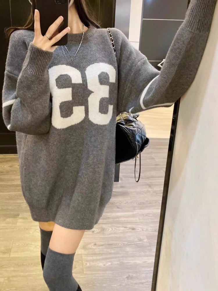 Y2K Vintage Knitted Sweater Wo - مراجعة Embroidery Fashion وسعره