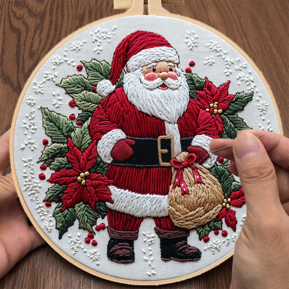 1 Set Christmas Embroidery Kit - مراجعة Embroidery Xmas Decorations وسعره