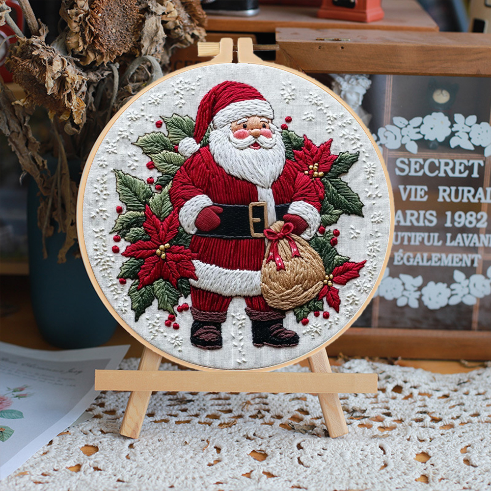 1 Set Christmas Embroidery Kit - مراجعة Embroidery Xmas Decorations وسعره