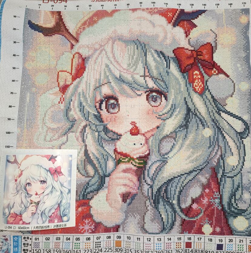 9ct 60x60cm Ice Cream Girl Emb - مراجعة Embroidery X Stitch وسعره