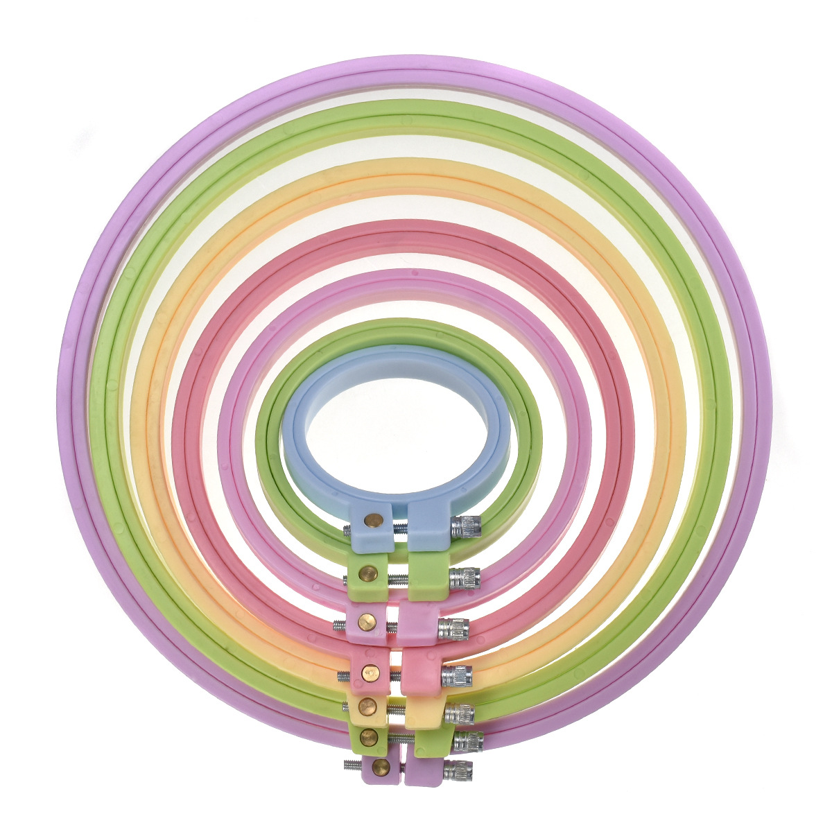 1/7pcs 7-25cm Plastic Embroide - مراجعة Embroidery Hoop Plastic وسعره
