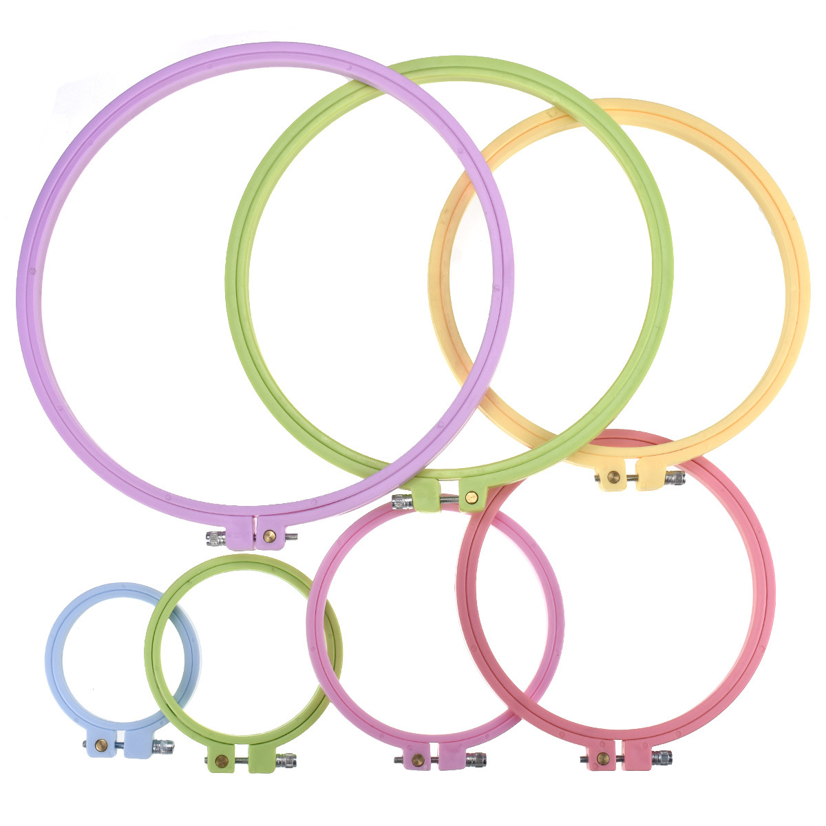 1/7pcs 7-25cm Plastic Embroide - مراجعة Embroidery Hoop Plastic وسعره