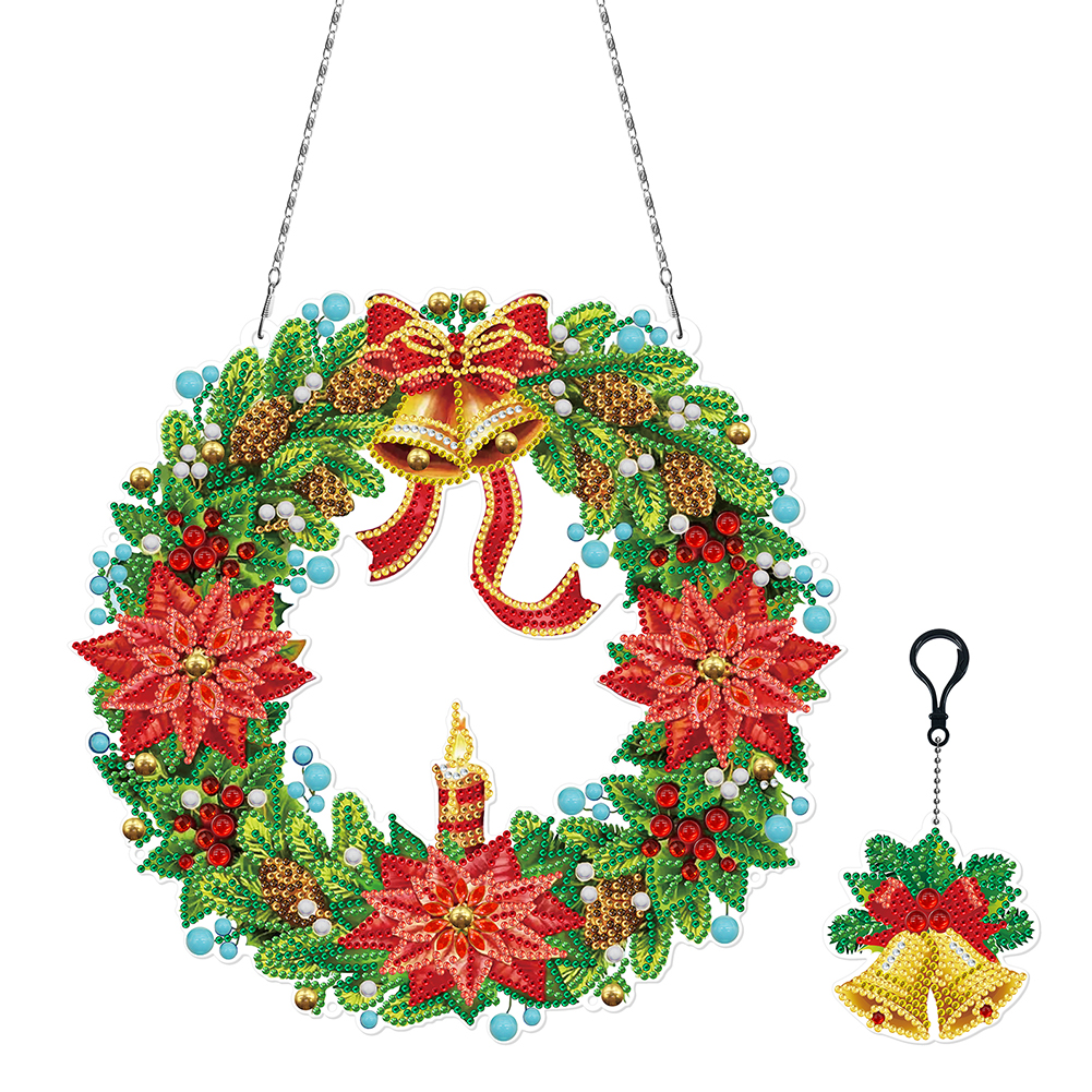 Christmas Wreath with LED Ligh - مراجعة Embroidery Xmas Decorations وسعره