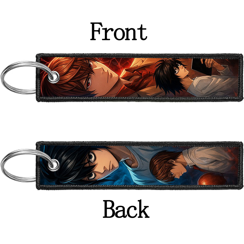 Death Note Ryuuku Ryuk Rem Emb - مراجعة Embroidery Keychain وسعره