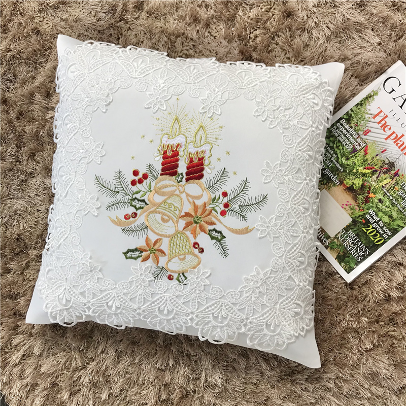 Christmas Embroidery Cushion C - مراجعة Embroidery Xmas Decorations وسعره