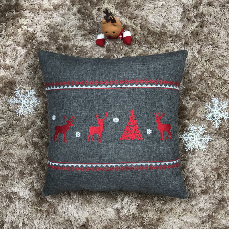 Christmas Embroidery Cushion C - مراجعة Embroidery Xmas Decorations وسعره