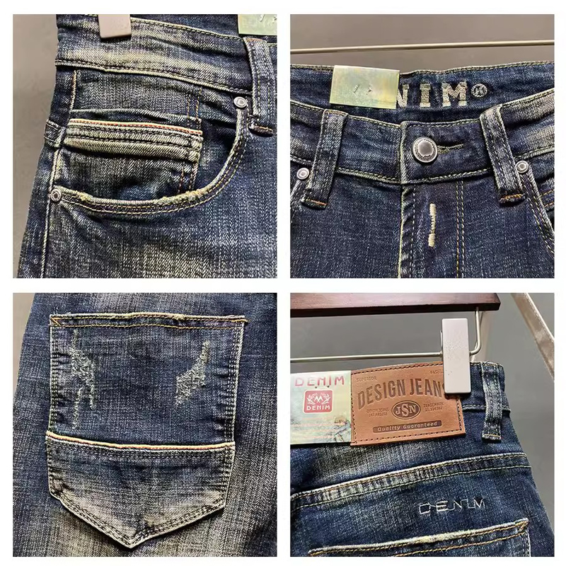 Designer Fashion Men Jeans Hig - مراجعة Embroidery Effect وسعره