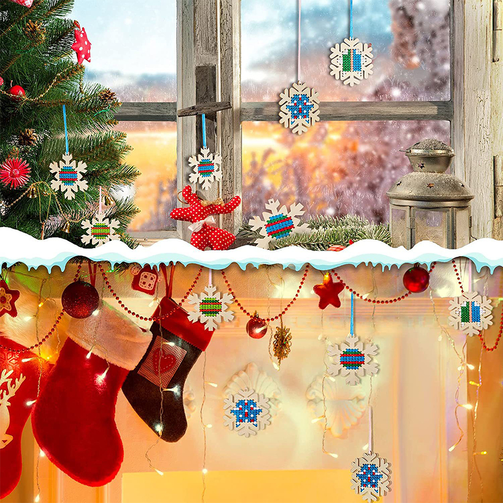 Cross Stitch Hanging Pendant G - مراجعة Embroidery Xmas Decorations وسعره