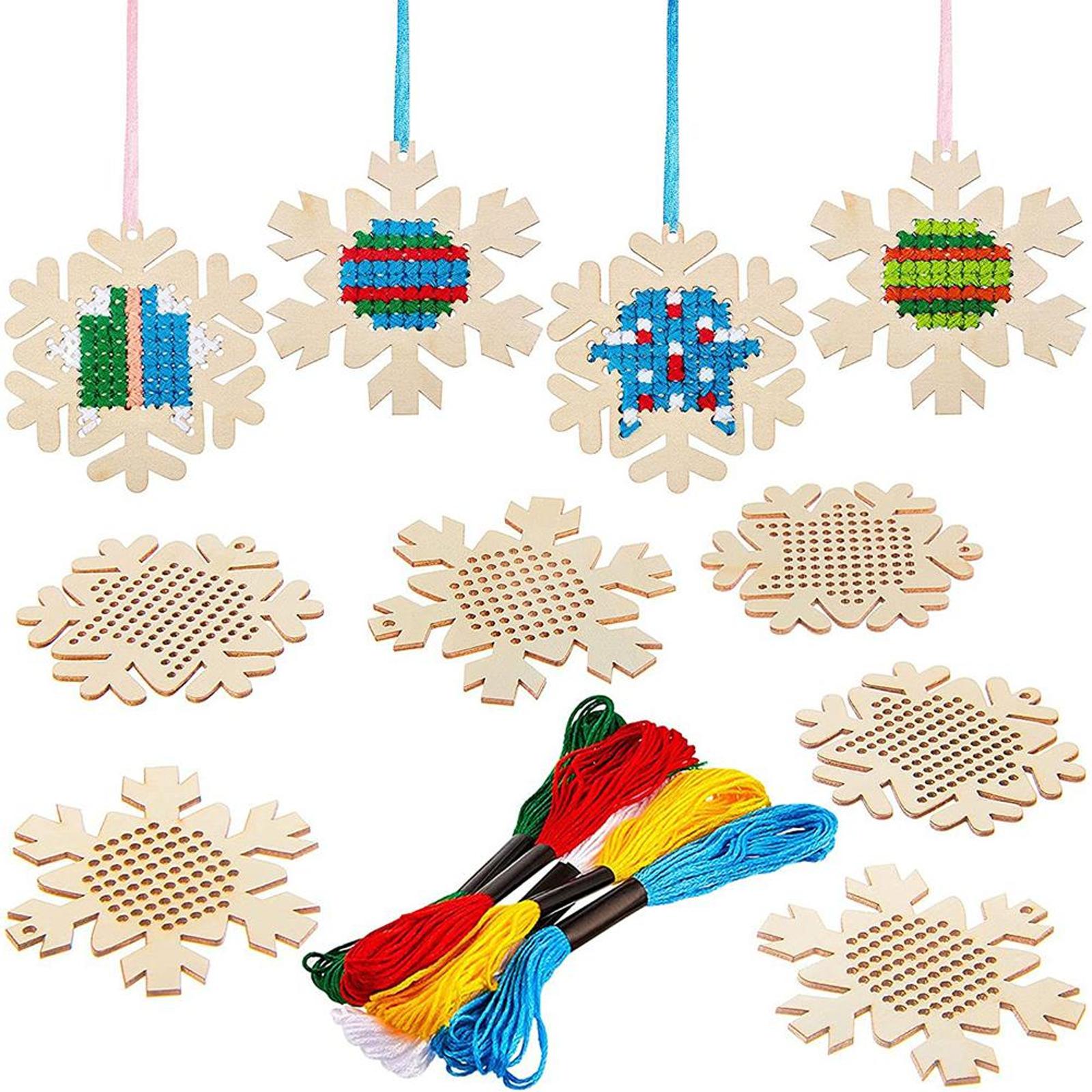 Cross Stitch Hanging Pendant G - مراجعة Embroidery Xmas Decorations وسعره