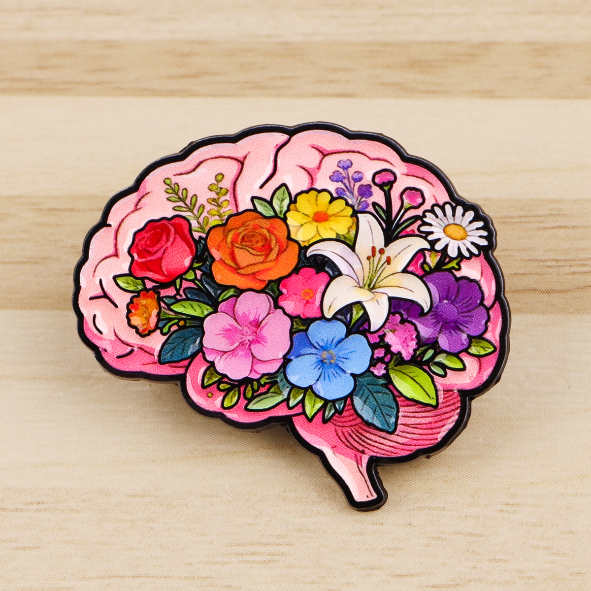 Brain Enamel Pin Medical Badge - مراجعة Embroidery Illustration وسعره