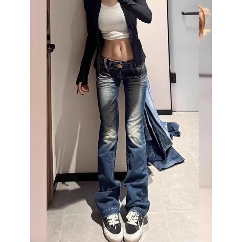 Summer Y2K Fashion Retro Punk  - مراجعة Embroidery Jeans Sakura وسعره