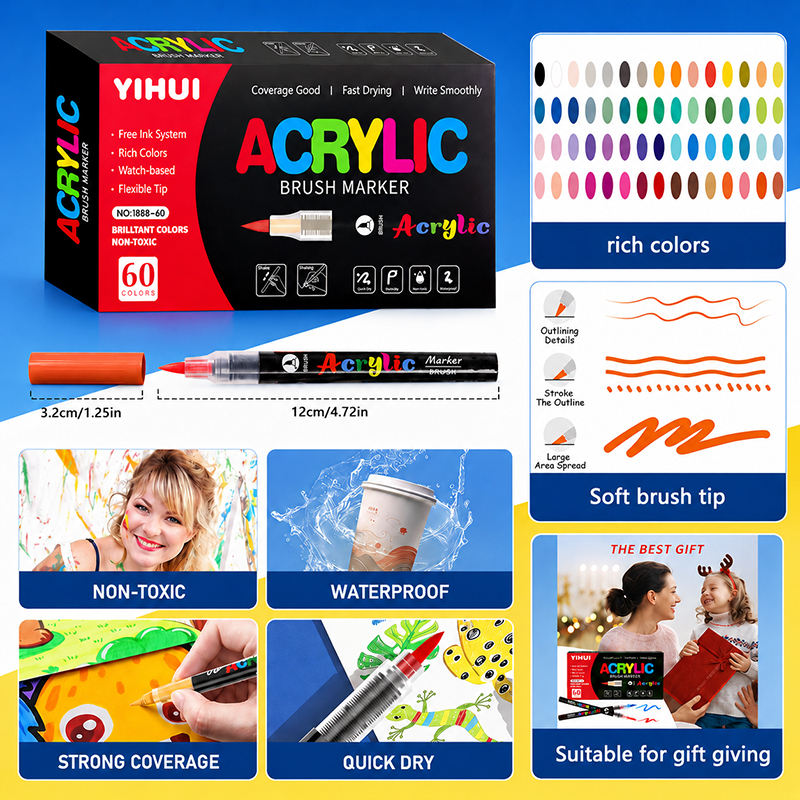 12-60 Colors Acrylic Paint Mar - مراجعة Embroidery Egg وسعره