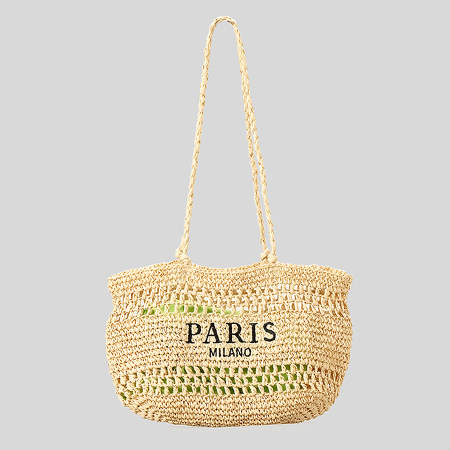 Casual Hollow Straw Tote Bag L - مراجعة Embroidery Bali وسعره