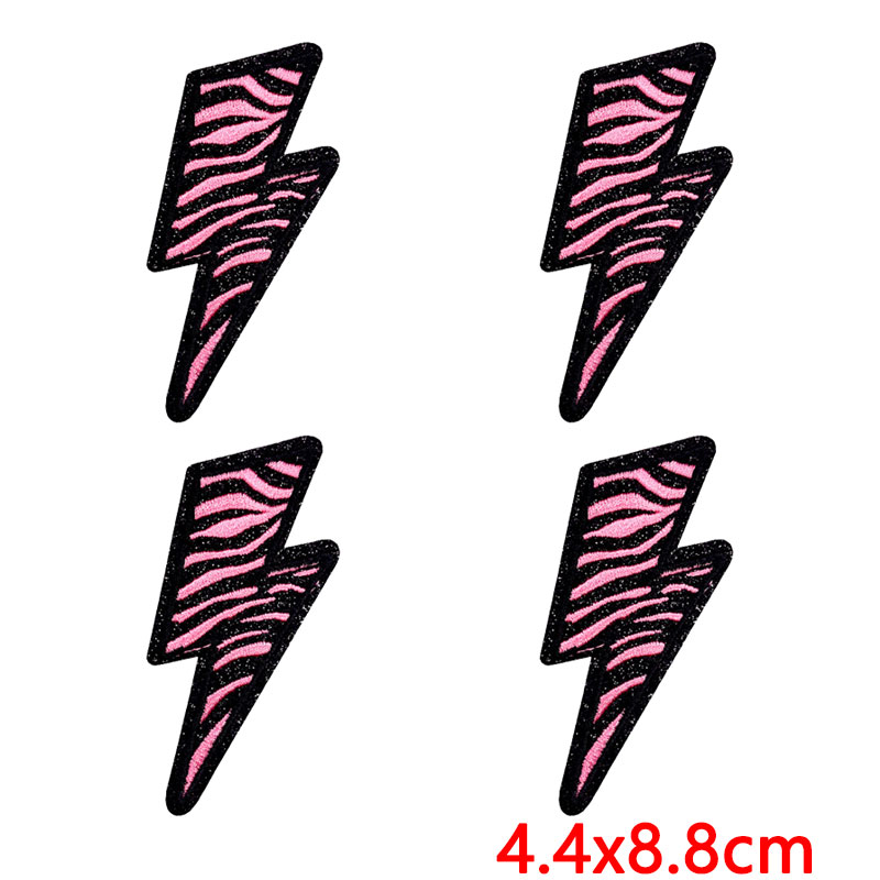 10PCS/Lot Bright Pink Zebra He - مراجعة Embroidery Design 3D وسعره