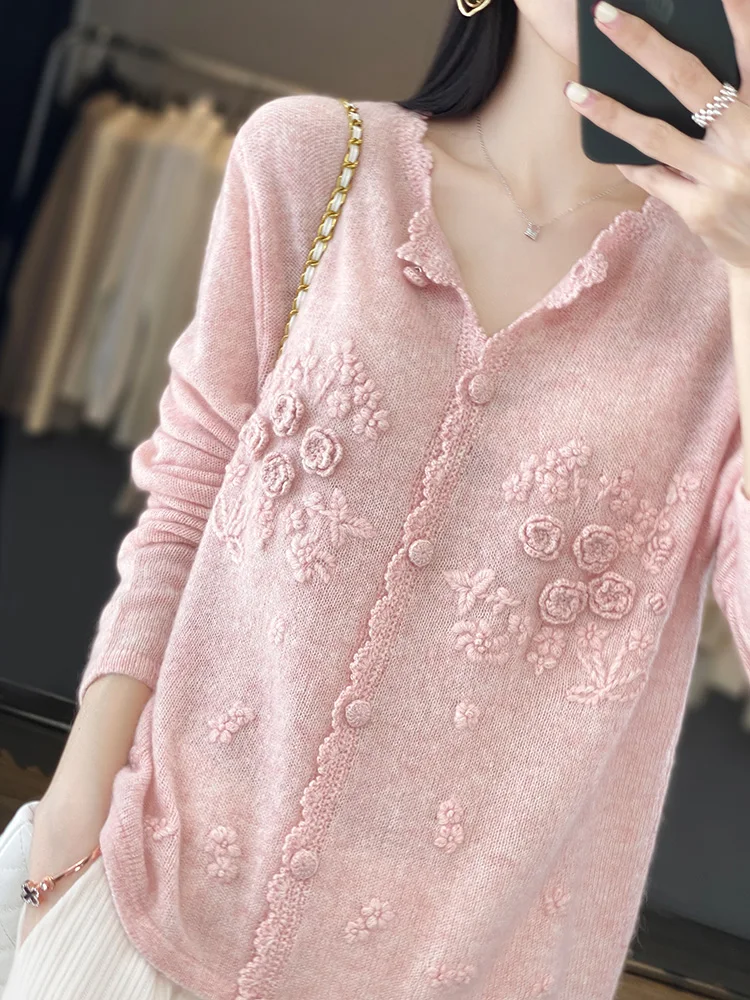 Women's 100% Pure Cashmere Car - مراجعة Embroidery Thread Yarn وسعره