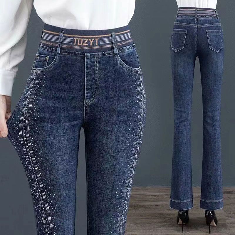 Korean Fashion Simple Elegant  - مراجعة Embroidery Jeans Sakura وسعره