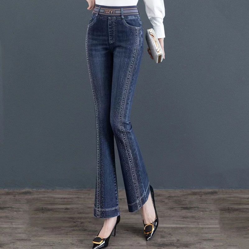 Korean Fashion Simple Elegant  - مراجعة Embroidery Jeans Sakura وسعره