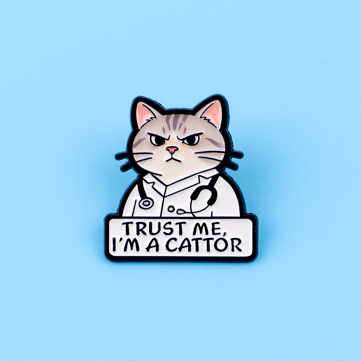 Cute Cat Doctor Enamel Pin Car - مراجعة Embroidery Illustration وسعره