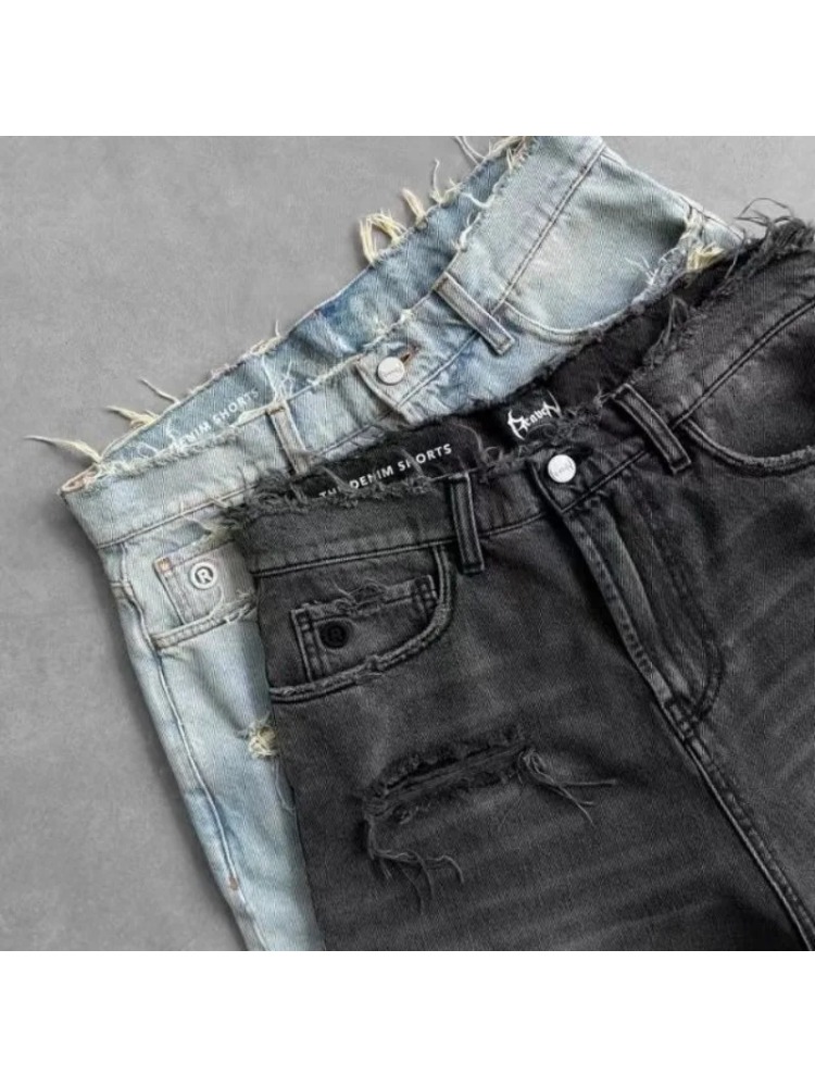2026 Washed Ripped Short Jeans - مراجعة Embroidery Effect وسعره