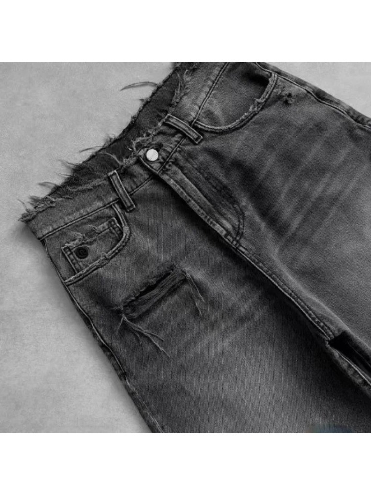 2026 Washed Ripped Short Jeans - مراجعة Embroidery Effect وسعره