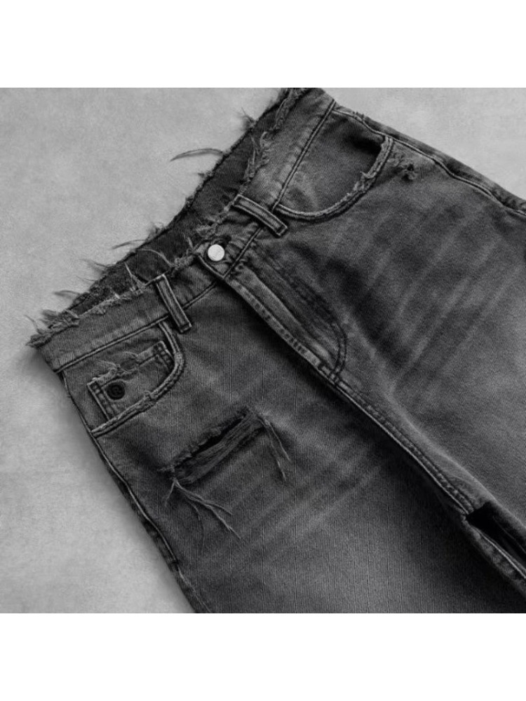 2026 Washed Ripped Short Jeans - مراجعة Embroidery Effect وسعره
