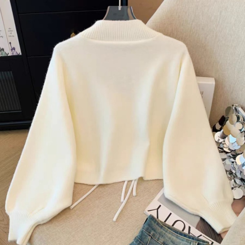 Cardigan Women V-neck New Chin - مراجعة Embroidery Thread Yarn وسعره