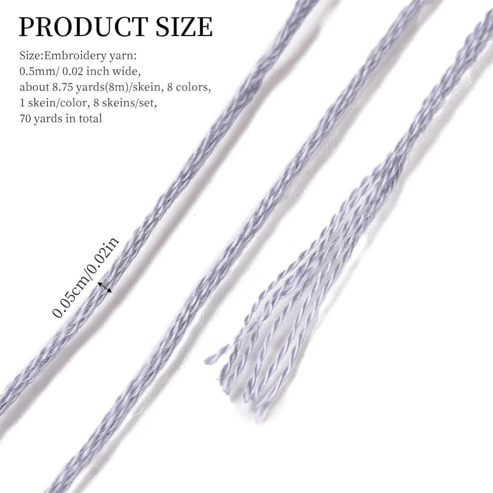 8 Skeins 70 Yards Grey Friends - مراجعة Embroidery Thread Yarn وسعره