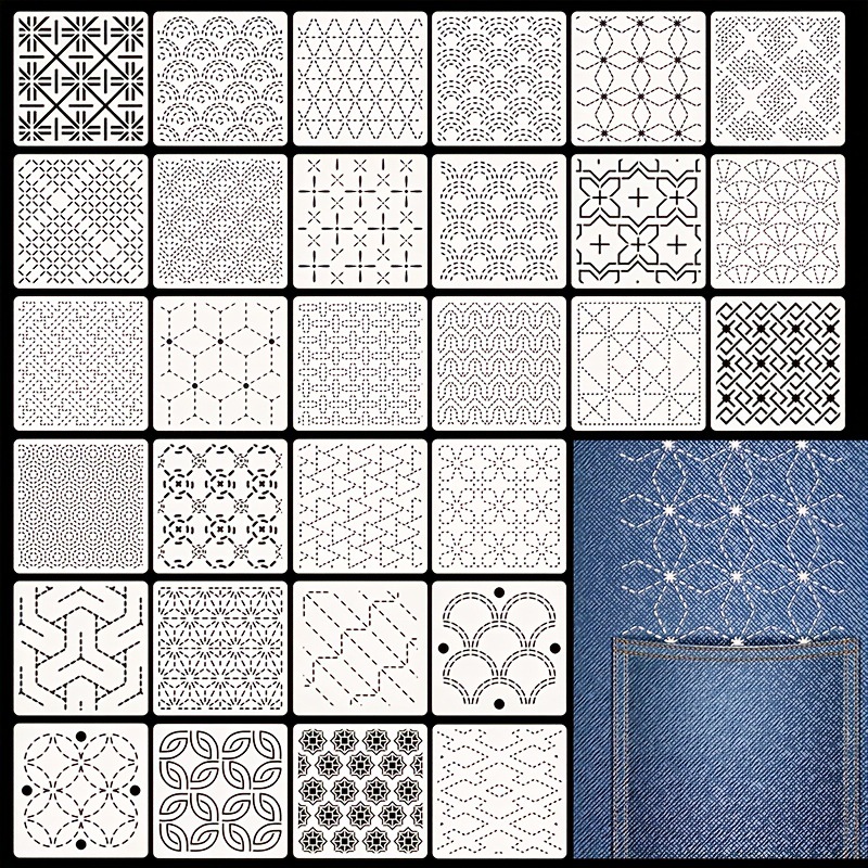 30Pcs Embroidery Templates DIY - مراجعة Embroidery Pattern وسعره