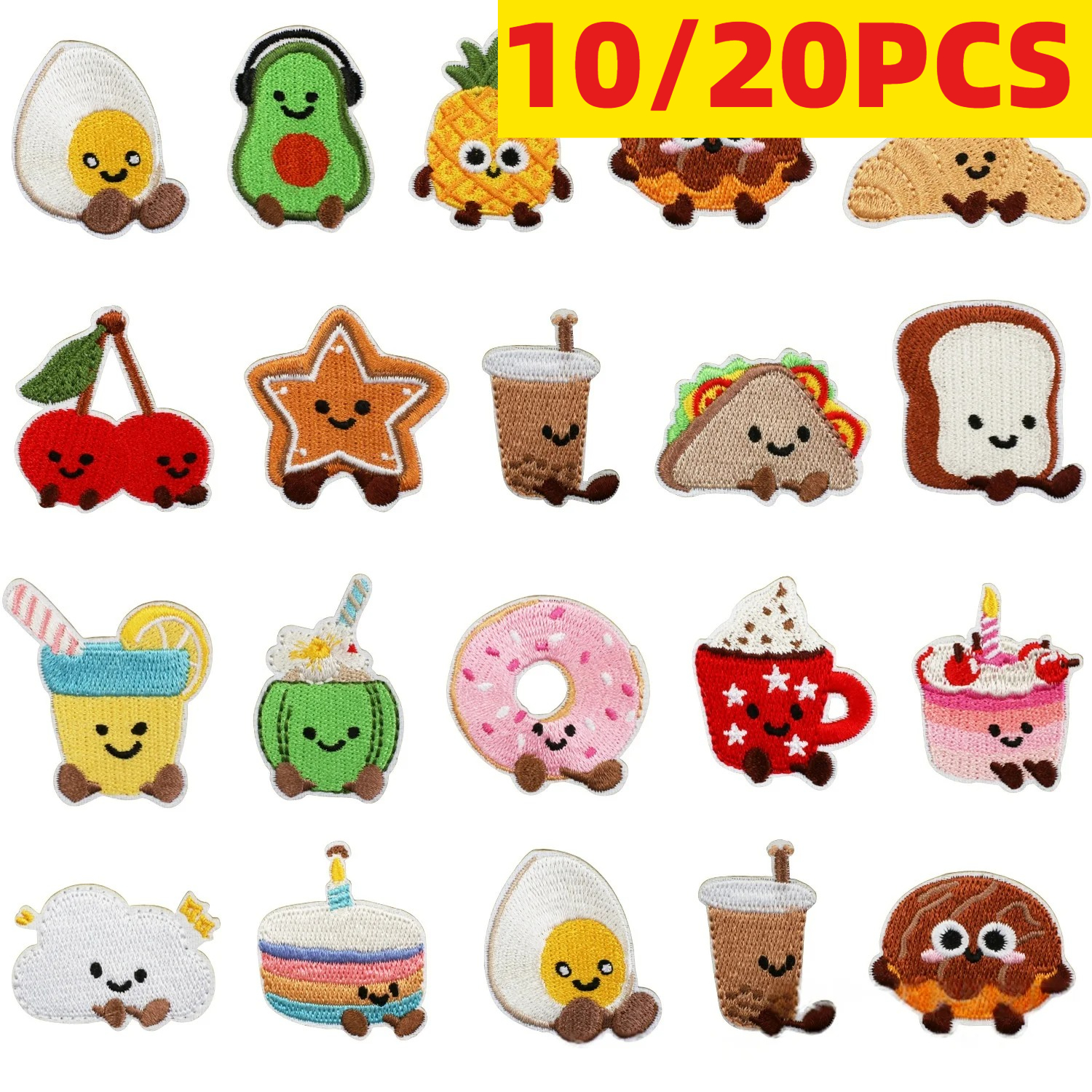 10/20Pcs Cute Dessert Embroide - مراجعة Embroidery Egg وسعره