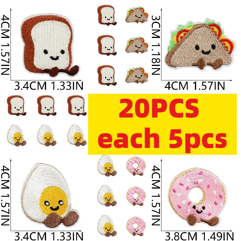 10/20Pcs Cute Dessert Embroide - مراجعة Embroidery Egg وسعره