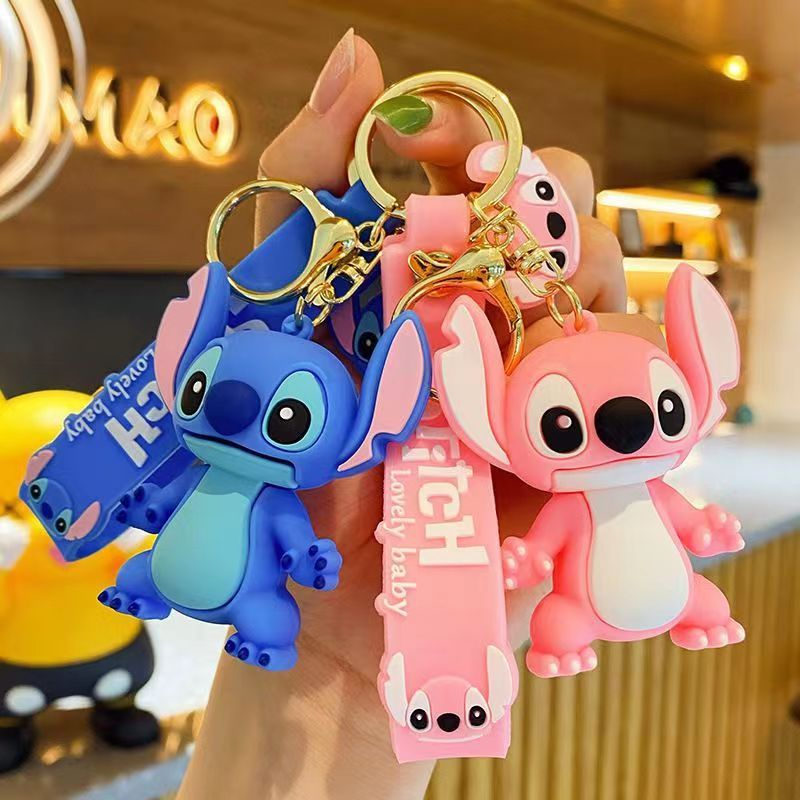 New Anime Stitch Toys Keychain - مراجعة Embroidery Keychain وسعره