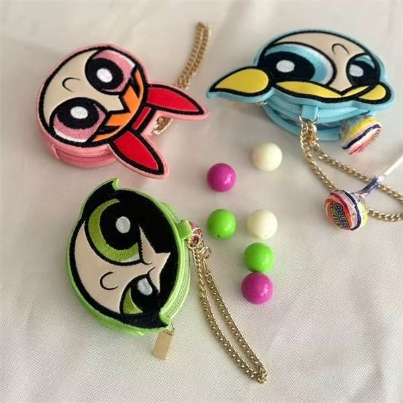 Kawaii Anime The Powerpuff and - مراجعة Embroidery Keychain وسعره