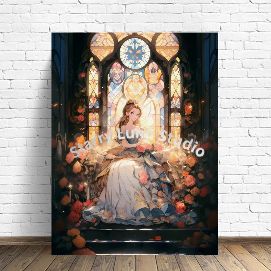 Cute Cinderella Castle 5D Full - مراجعة Embroidery Rose Stitch وسعره