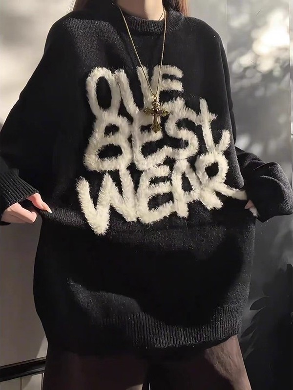 Bla American Retro Faux Fur Kn - مراجعة Embroidery Letter N وسعره