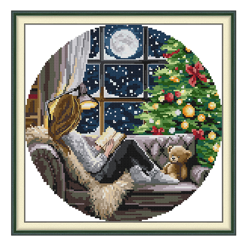 The Christmas Tree and Girl Pa - مراجعة Embroidery X Stitch وسعره