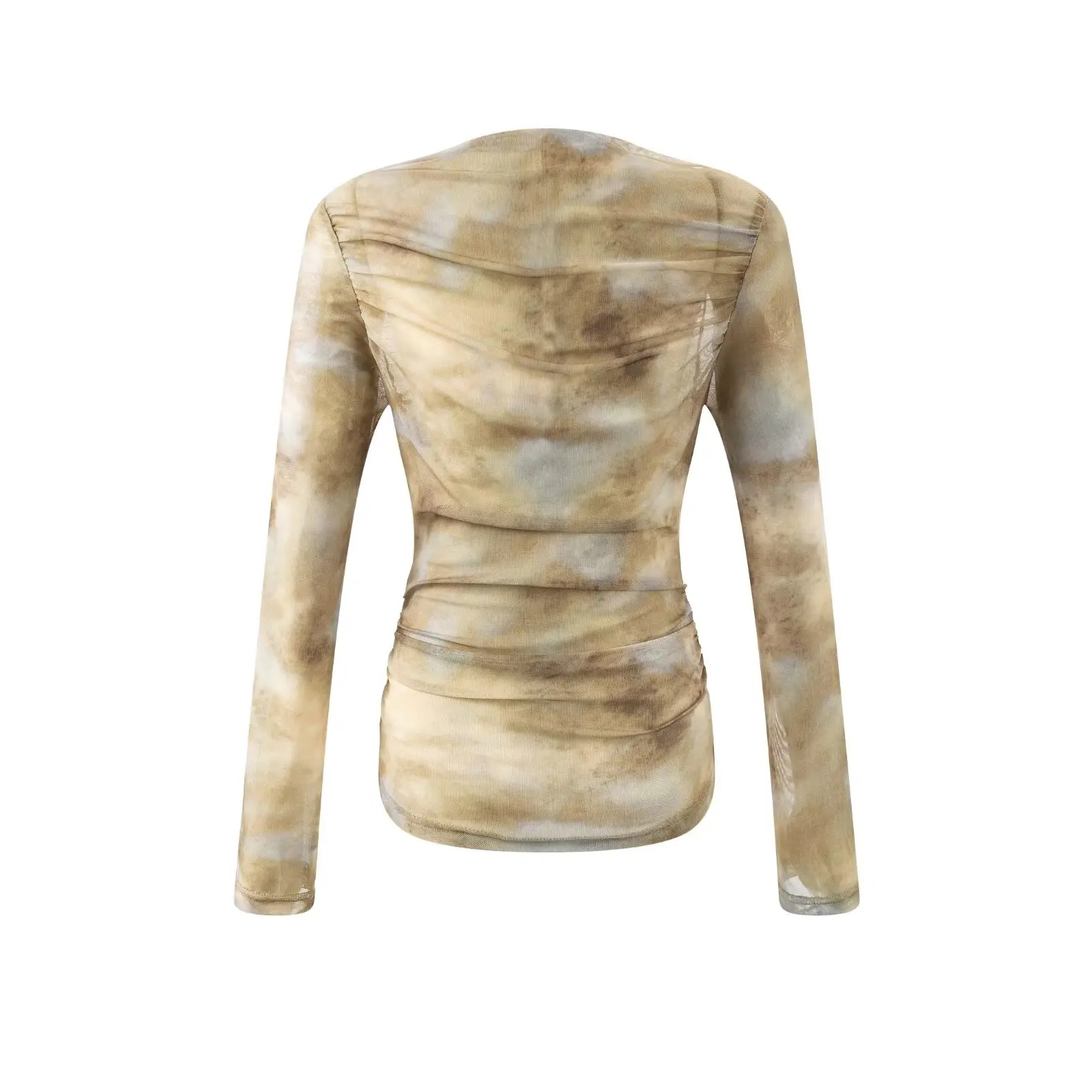 2025 Sexy Tie-Dye Print Ruched - مراجعة Embroidery Fashion وسعره