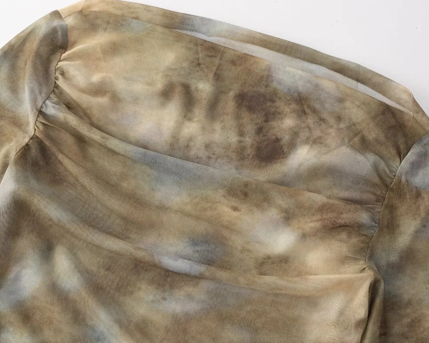 2025 Sexy Tie-Dye Print Ruched - مراجعة Embroidery Fashion وسعره