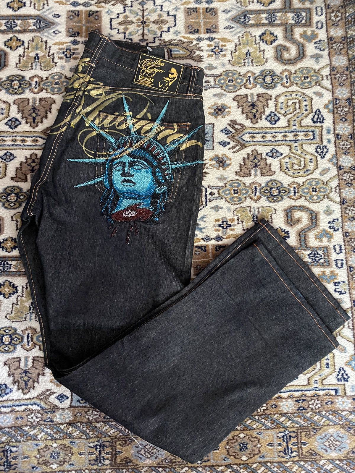 Harajuku Y2k 2000s Women Cloth - مراجعة Embroidery Jeans Sakura وسعره