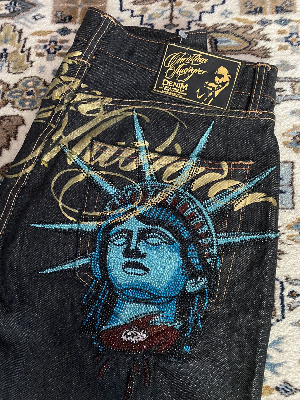 Harajuku Y2k 2000s Women Cloth - مراجعة Embroidery Jeans Sakura وسعره