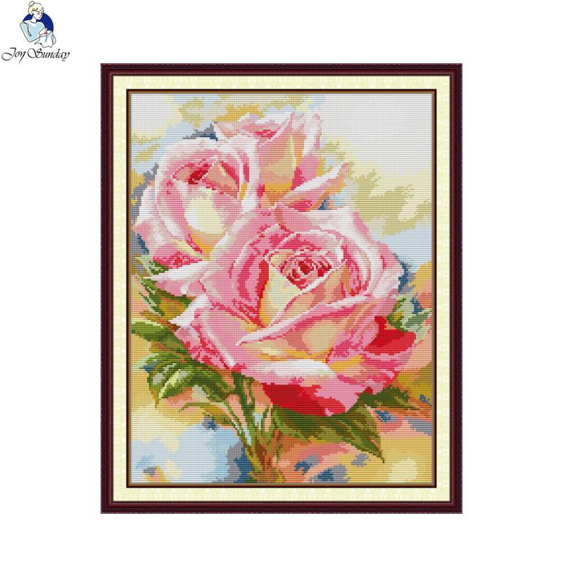 Joy Sunday Cross Stitch Kit DI - مراجعة Embroidery Rose Stitch وسعره
