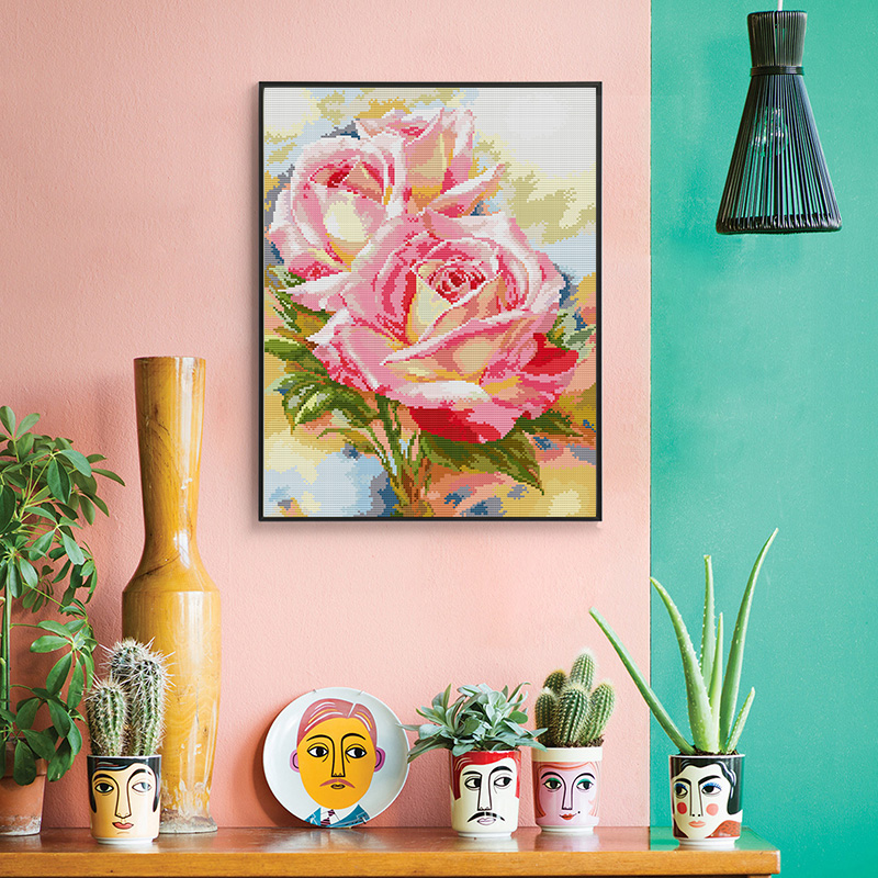 Joy Sunday Cross Stitch Kit DI - مراجعة Embroidery Rose Stitch وسعره