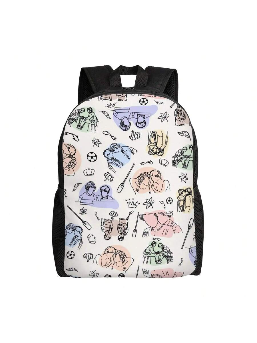 Casual Illustrated Backpack Wi - مراجعة Embroidery Illustration وسعره