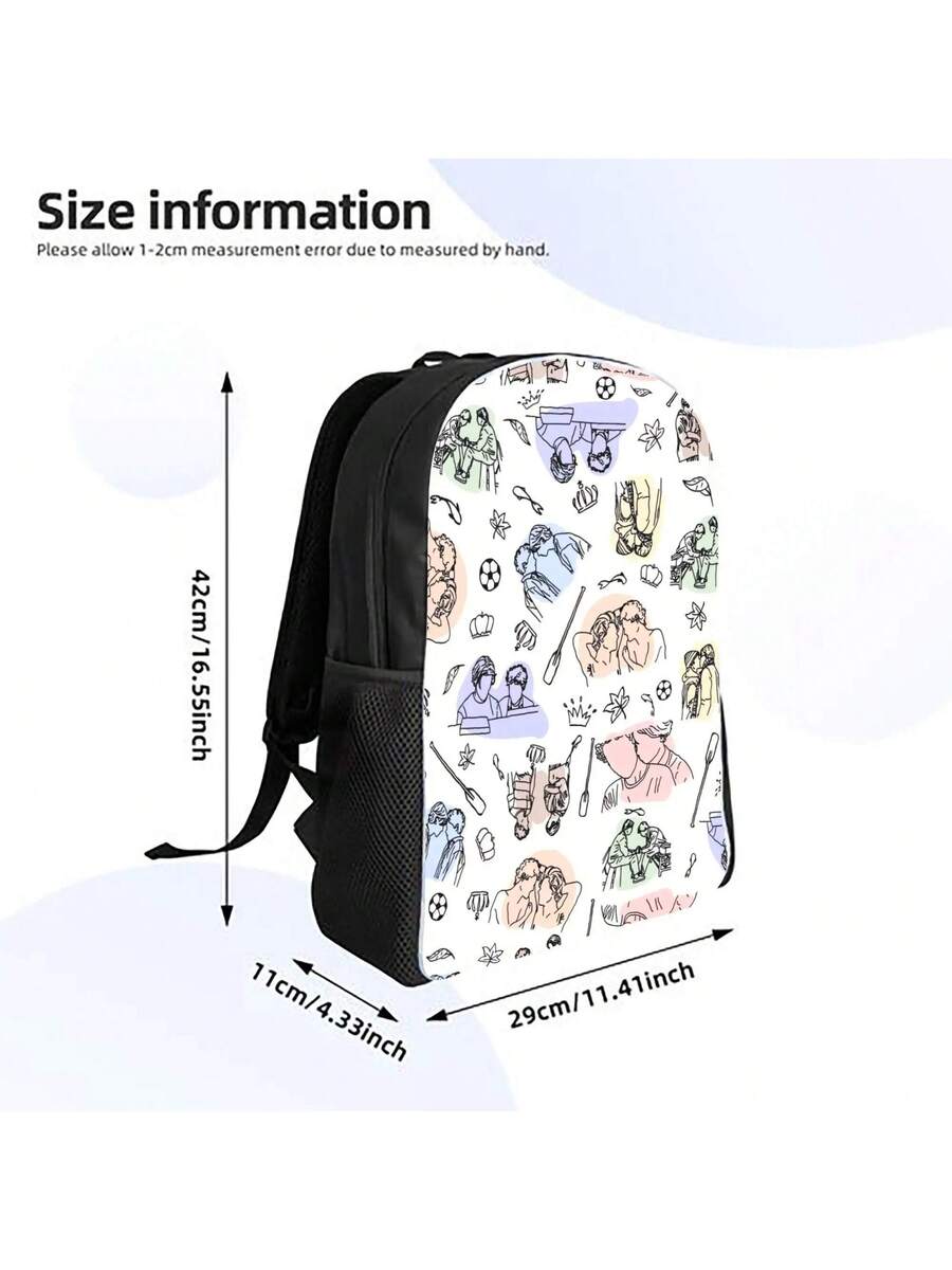 Casual Illustrated Backpack Wi - مراجعة Embroidery Illustration وسعره