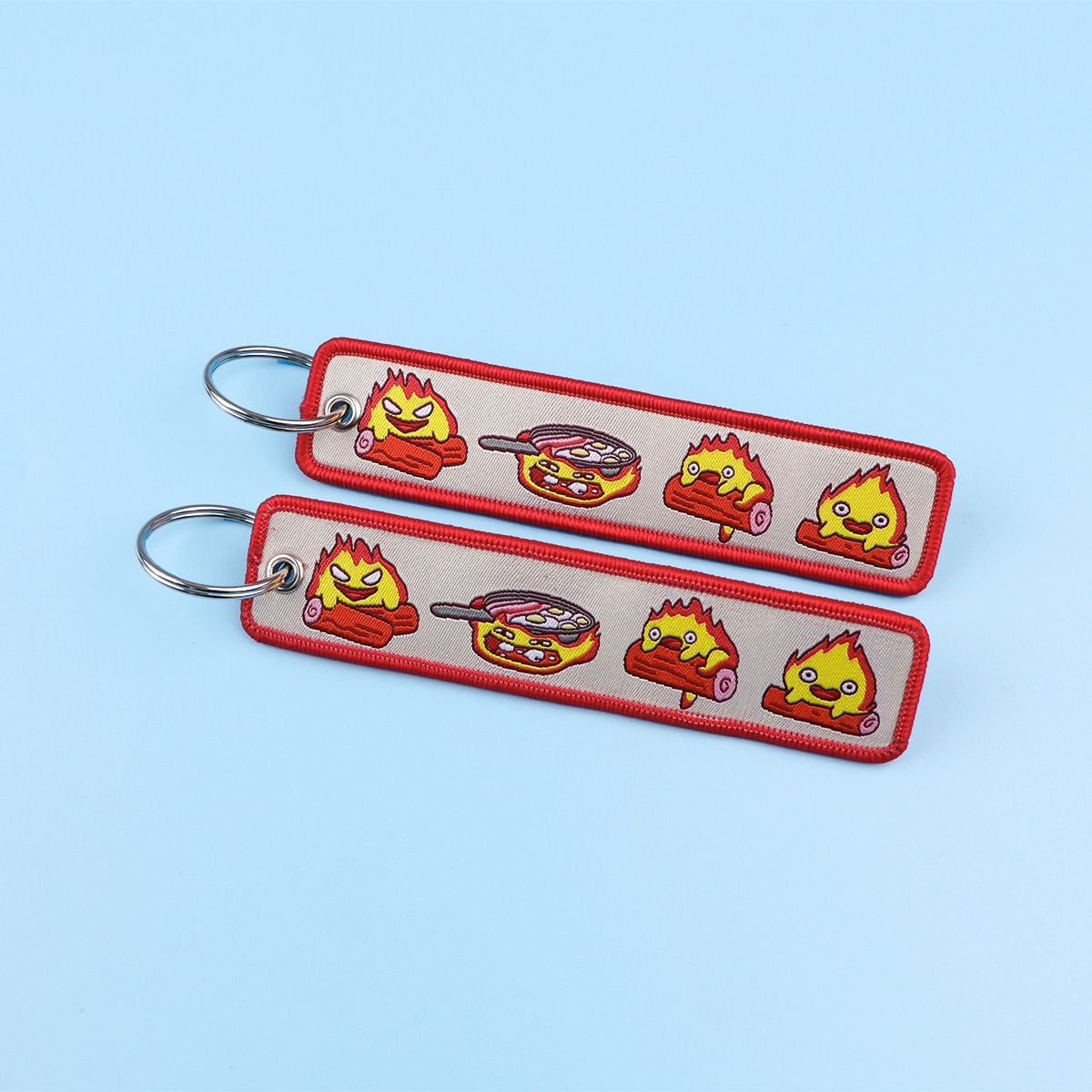 Anime Fire Embroidery Key Fobs - مراجعة Embroidery Keychain وسعره
