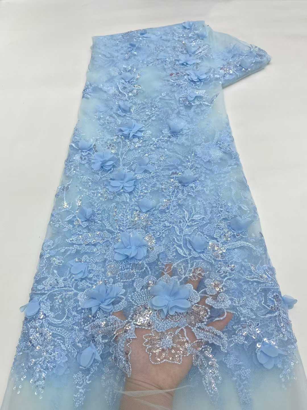 New Design African Tulle Lace  - مراجعة Embroidery Design 3D وسعره