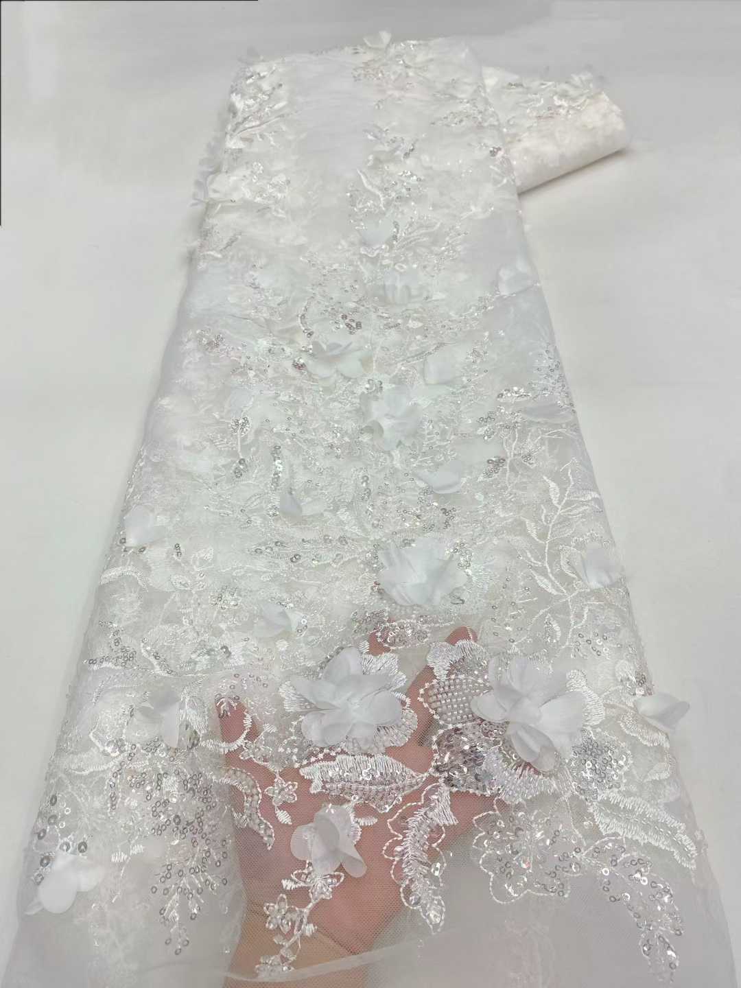 New Design African Tulle Lace  - مراجعة Embroidery Design 3D وسعره