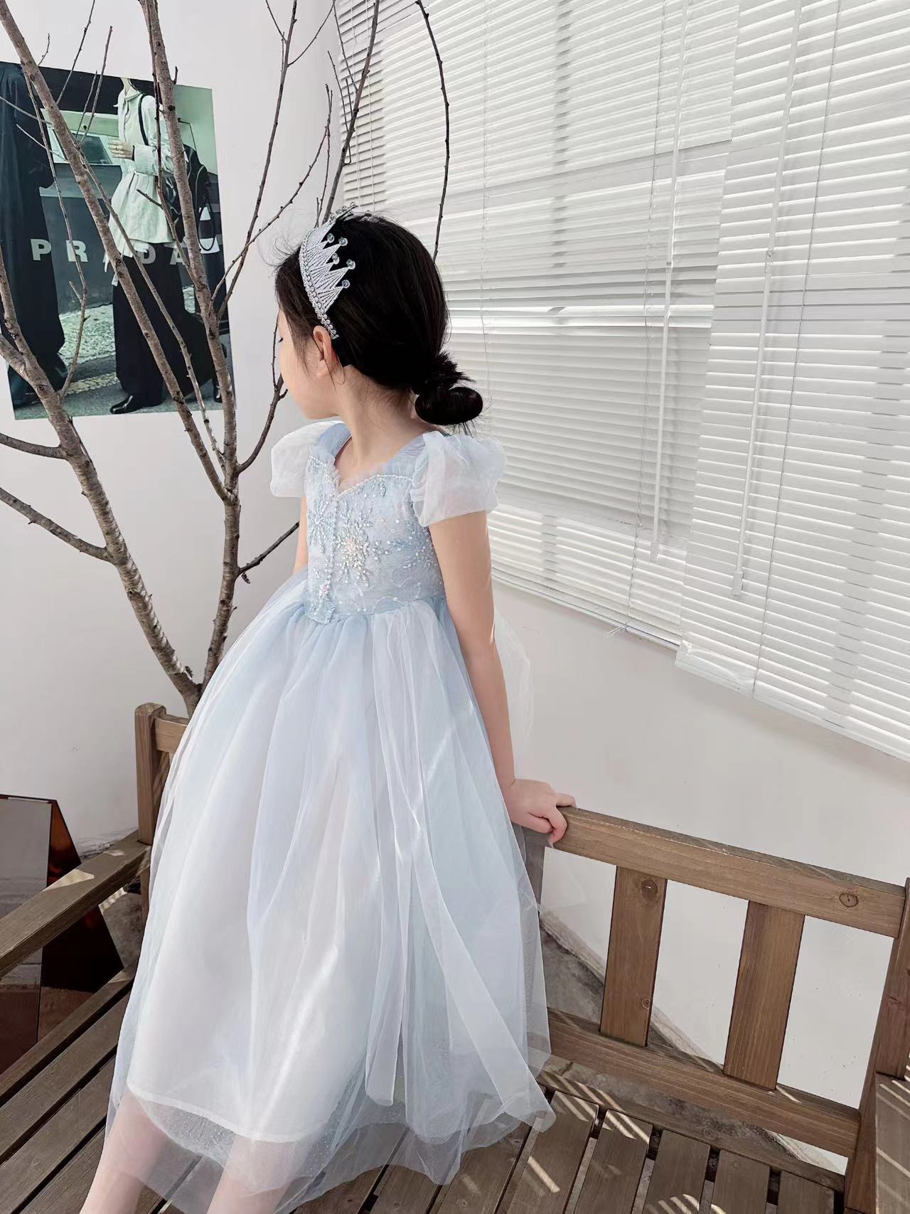 Embroidered Elsa Girls Dress f - مراجعة Embroidery Web وسعره